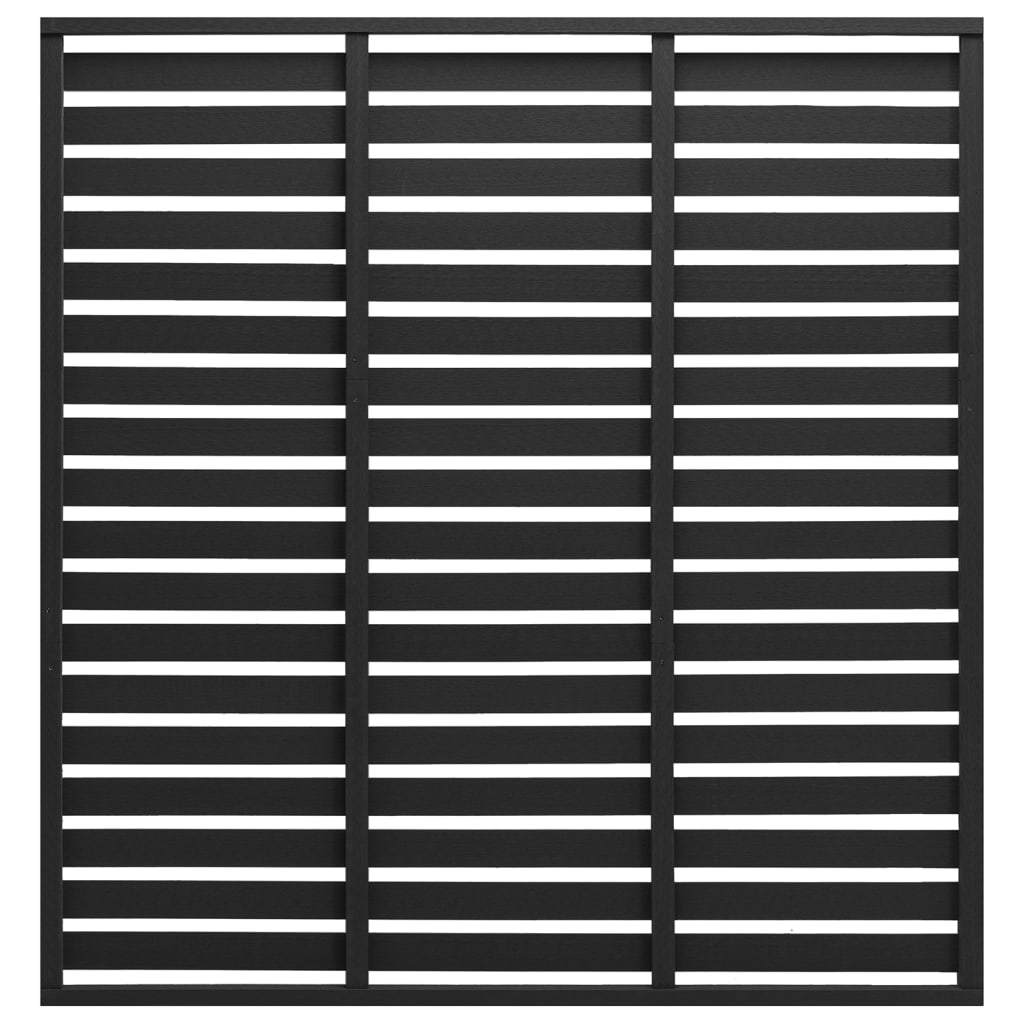 Pannello di Recinzione in WPC 180x180 cm Nero