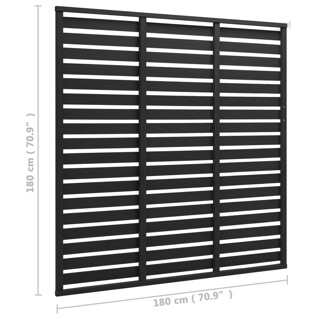 Pannello di Recinzione in WPC 180x180 cm Nero