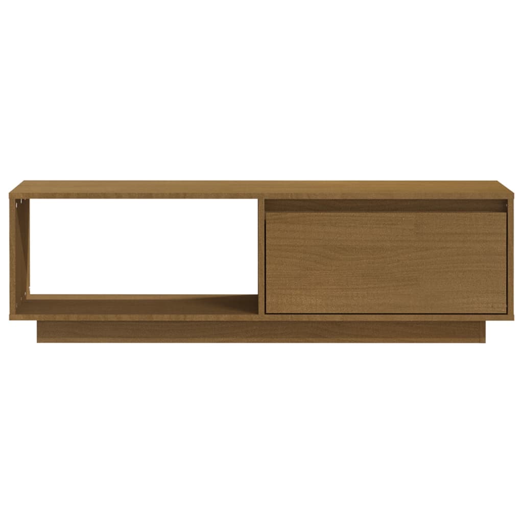 Mobile Porta TV Marrone Ambra 110x30x33,5 cm in Legno di Pino