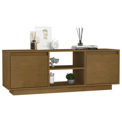 Mobile Porta TV Ambra 110x30x40 cm in Legno Massello di Pino