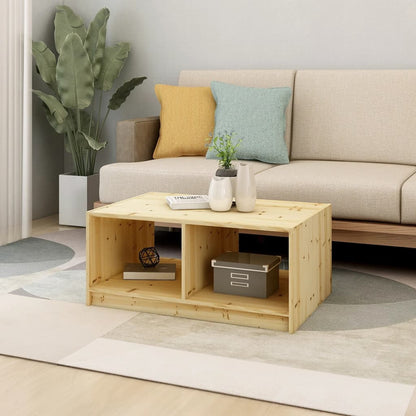 Tavolino da Salotto 75x50x33,5 cm in Legno Massello di Abete