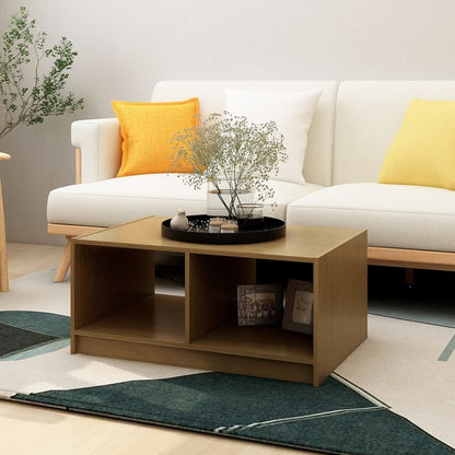 Tavolino da Salotto ambra 75x50x33,5 cm Legno Massello di Pino
