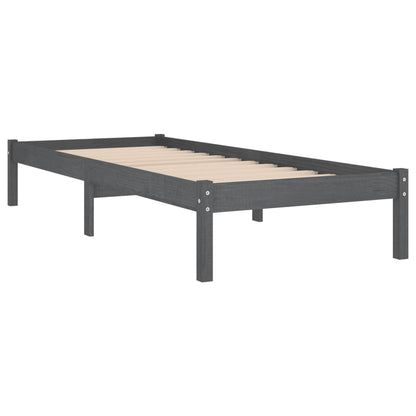 Giroletto Grigio in Legno Massello 90x190 cm Single