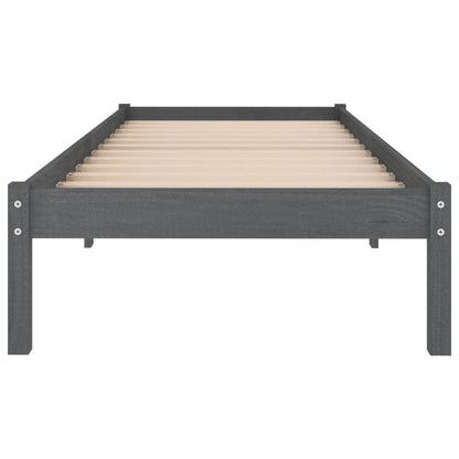 Giroletto Grigio in Legno Massello 90x190 cm Single