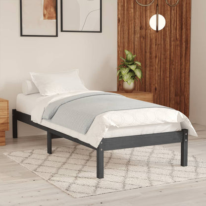Giroletto Grigio in Legno Massello 90x190 cm Single
