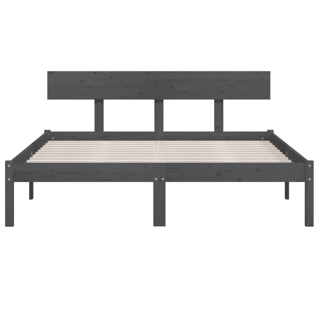 Giroletto Grigio in Legno Massello di Pino 140x190 cm
