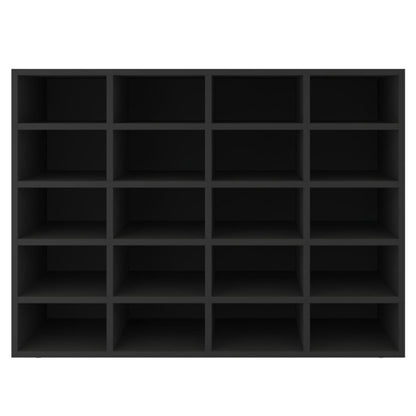 Scarpiera in Legno Multistrato 92x30x67,5 cm Nera