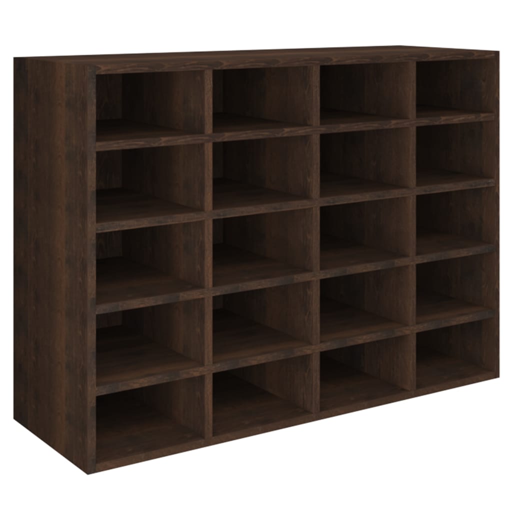 Scarpiera in Legno Multistrato 92x30x67,5 cm Rovere Fumo