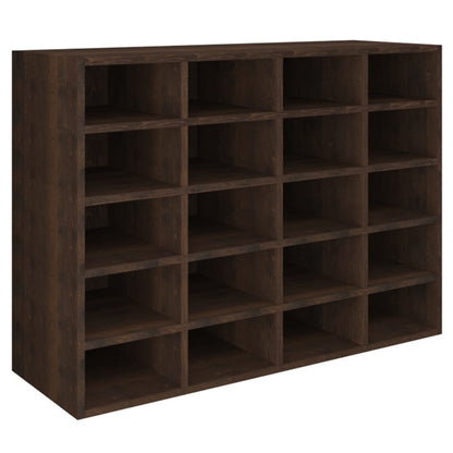 Scarpiera in Legno Multistrato 92x30x67,5 cm Rovere Fumo
