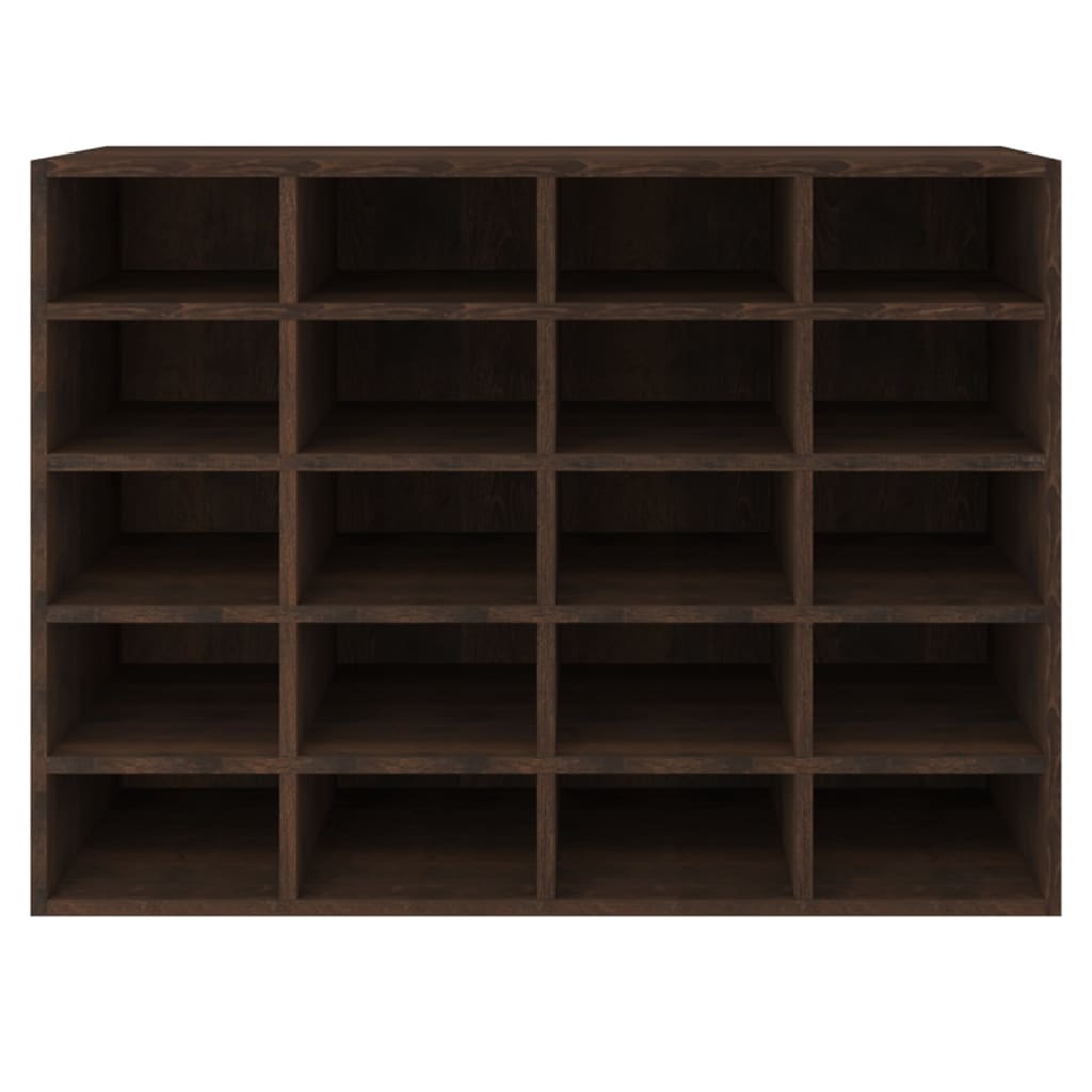 Scarpiera in Legno Multistrato 92x30x67,5 cm Rovere Fumo