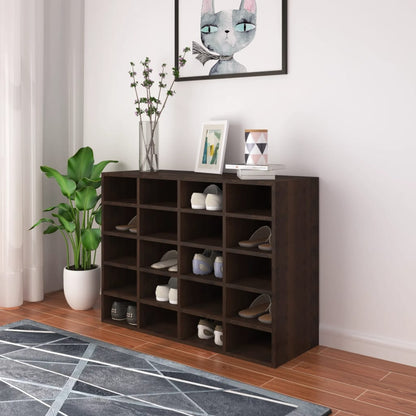 Scarpiera in Legno Multistrato 92x30x67,5 cm Rovere Fumo