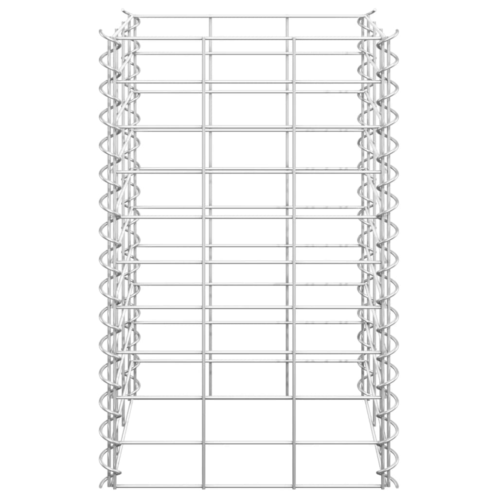 Fioriere Rialzate a Gabbione 3 pz 30x30x50 cm in Ferro