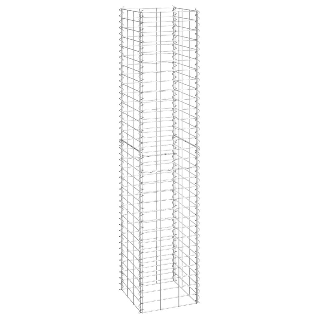 Fioriere Rialzate a Gabbione 3 pz 30x30x150 cm in Ferro
