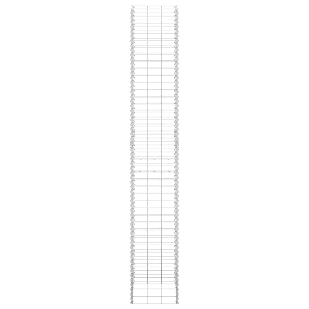 Fioriere Rialzate a Gabbione 3 pz 30x30x200 cm in Ferro