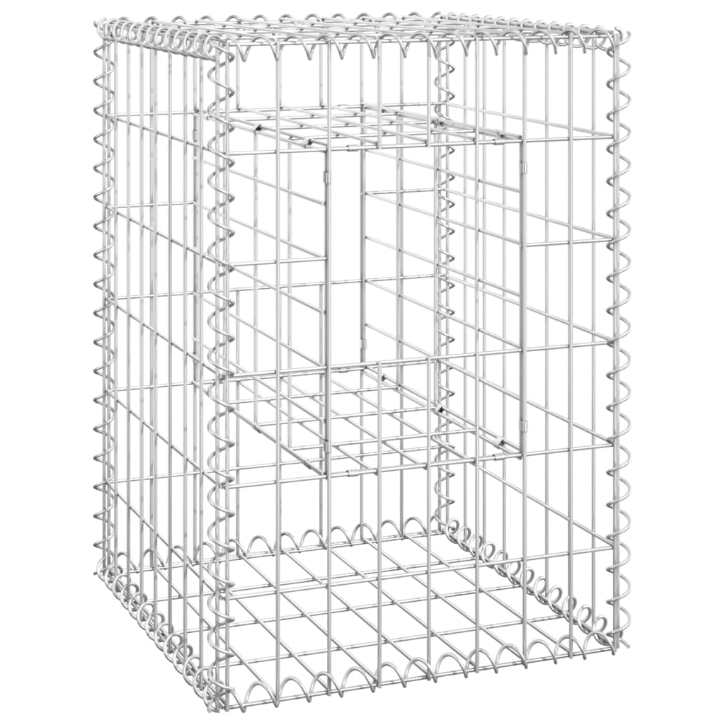 Cesto a Gabbione a Torre 40x40x60 cm in Ferro