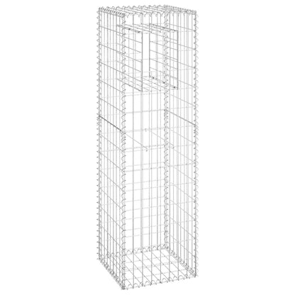 Cesto a Gabbione a Torre 40x40x140 cm in Ferro