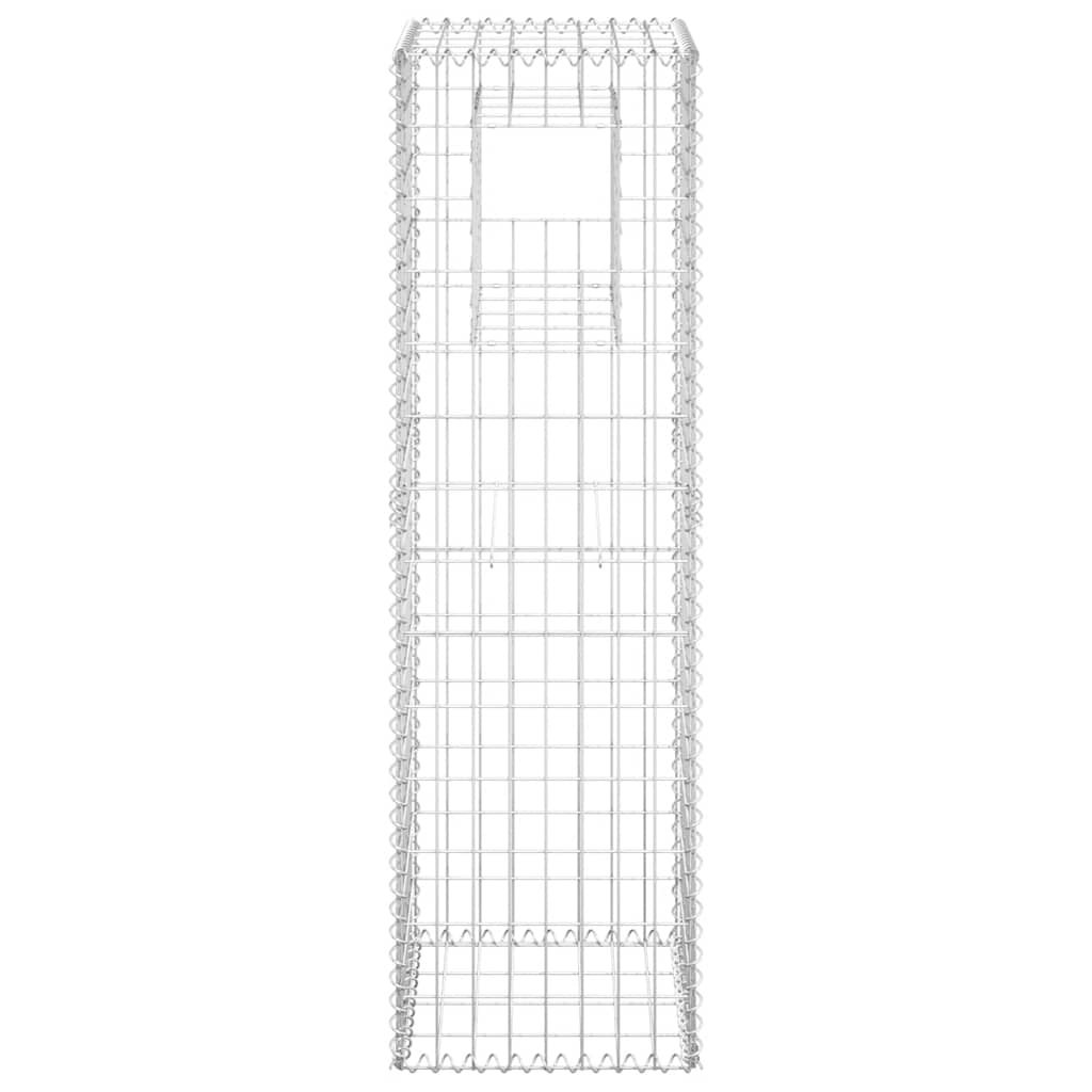 Cesto a Gabbione a Torre 40x40x140 cm in Ferro