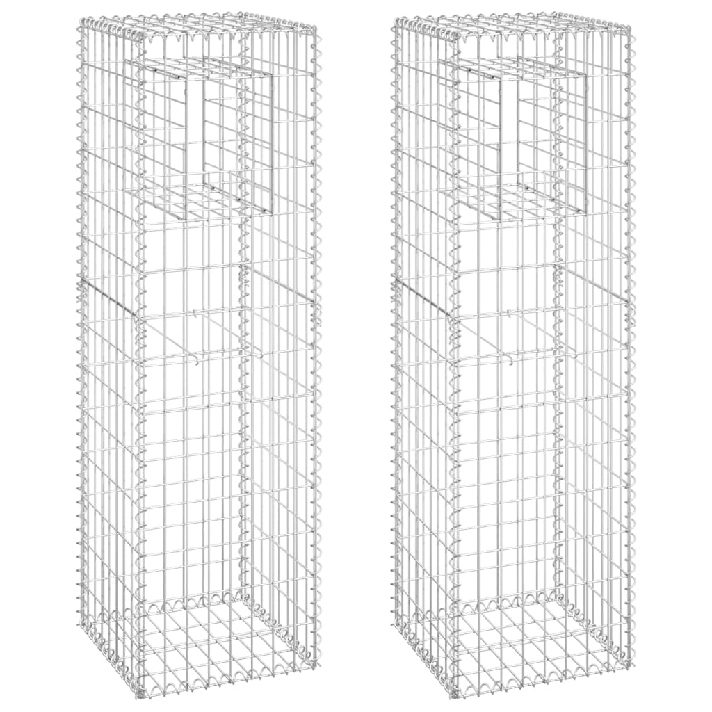 Cesti a Gabbione a Torre 2 pz 40x40x140 cm in Ferro