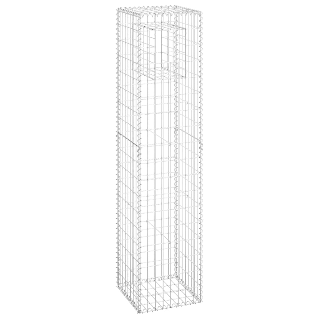 Cesto a Gabbione a Torre 40x40x180 cm in Ferro