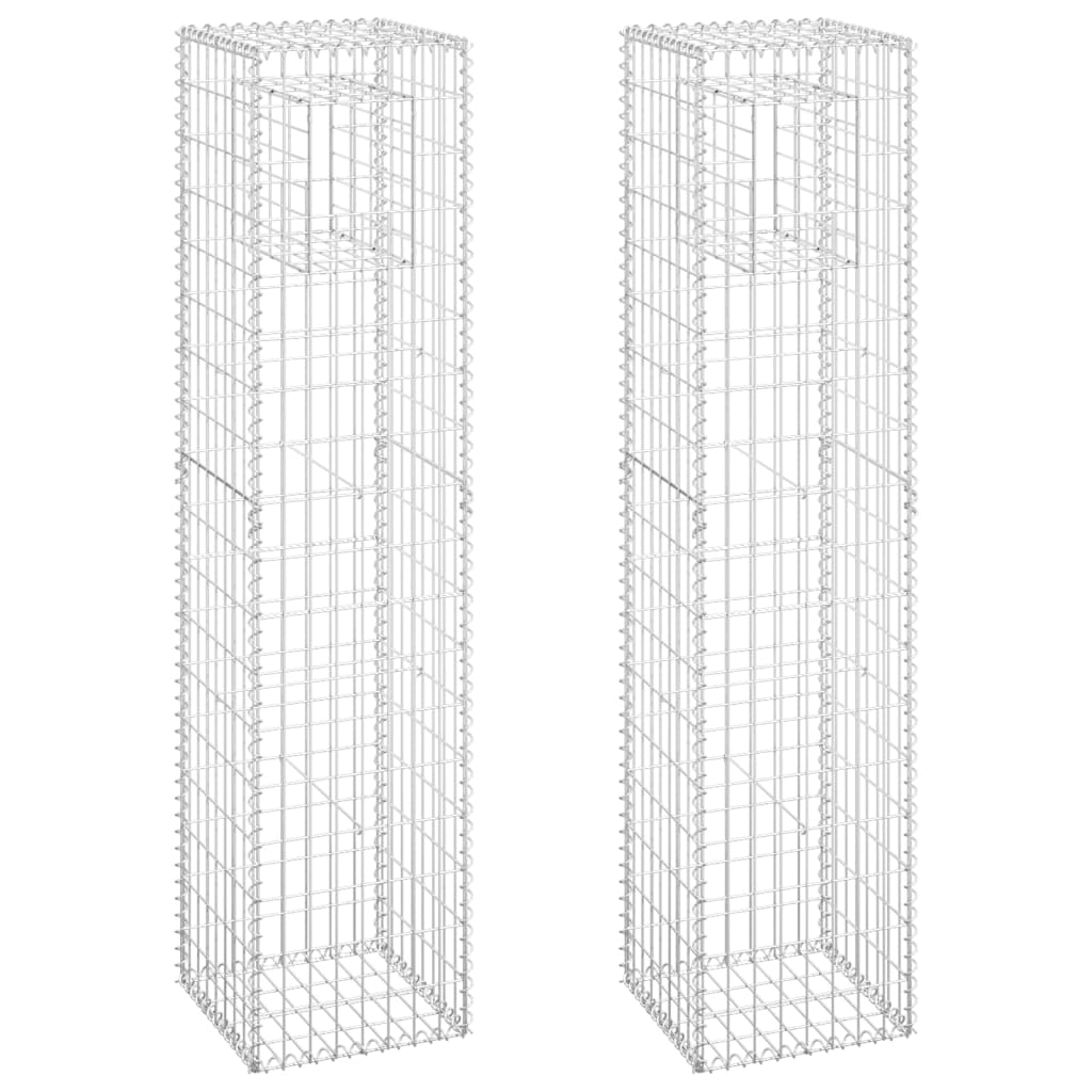 Cesti a Gabbione a Torre 2 pz 40x40x180 cm in Ferro