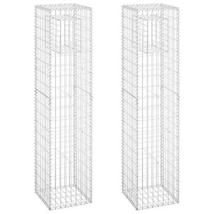 Cesti a Gabbione a Torre 2 pz 40x40x180 cm in Ferro