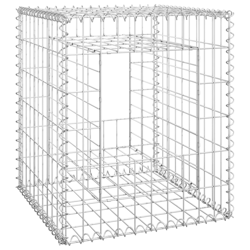 Cesto a Gabbione a Torre 50x50x60 cm in Ferro