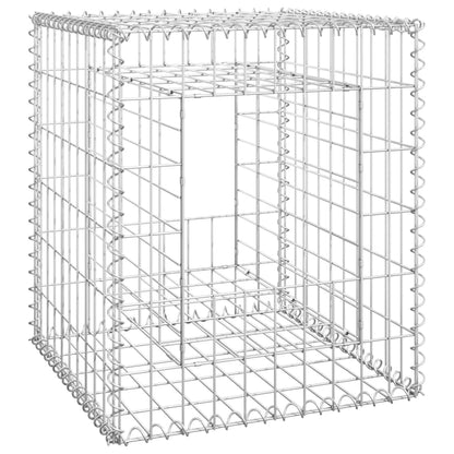 Cesto a Gabbione a Torre 50x50x60 cm in Ferro