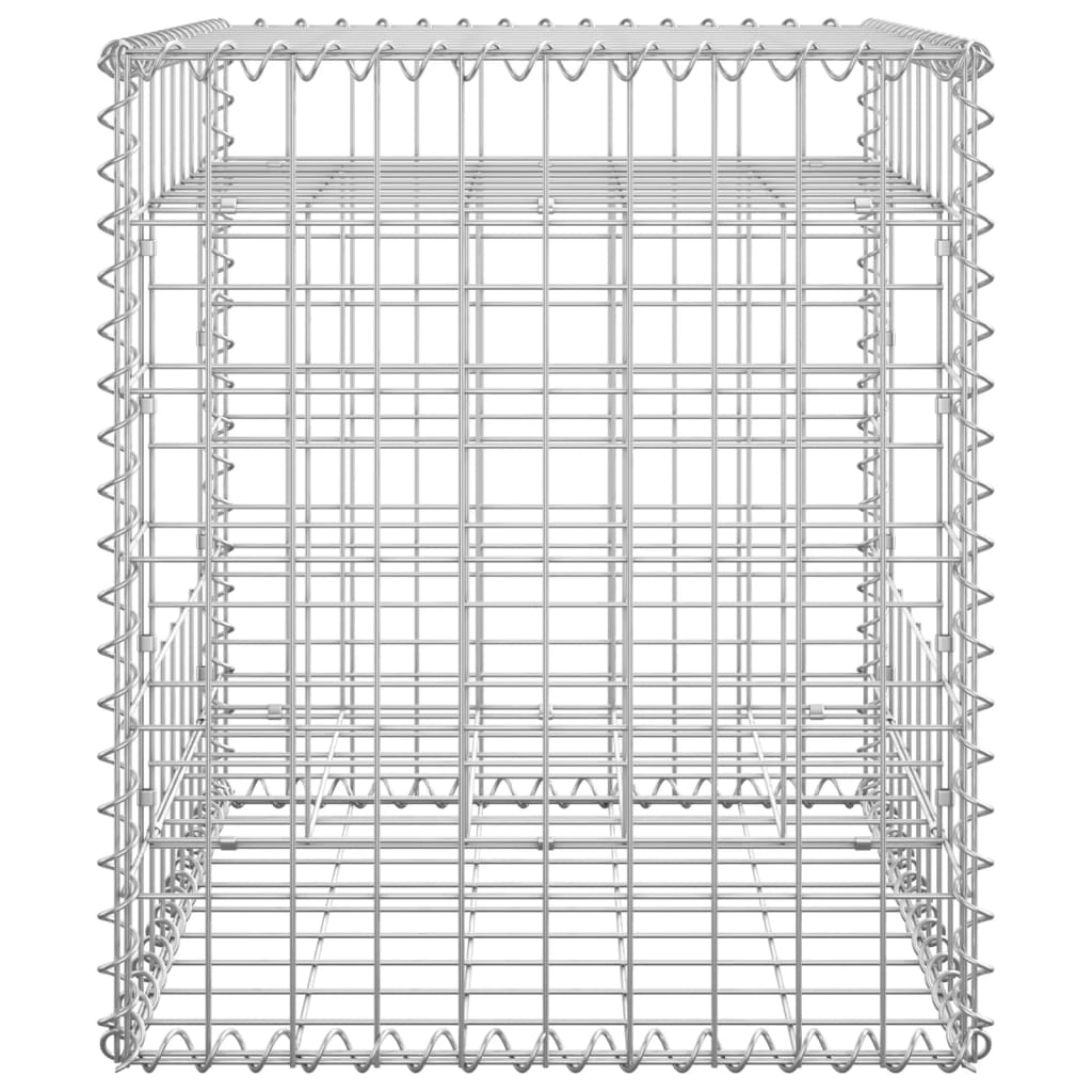 Cesto a Gabbione a Torre 50x50x60 cm in Ferro