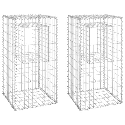 Cesti a Gabbione a Torre 2 pz 50x50x100 cm in Ferro