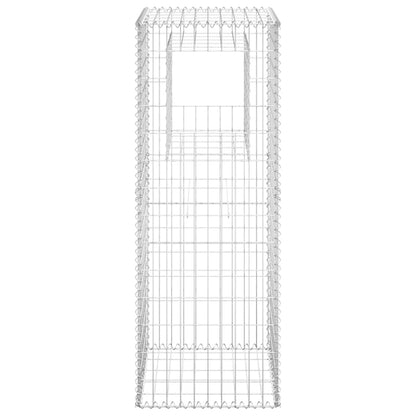 Cesto a Gabbione a Torre 50x50x140 cm in Ferro