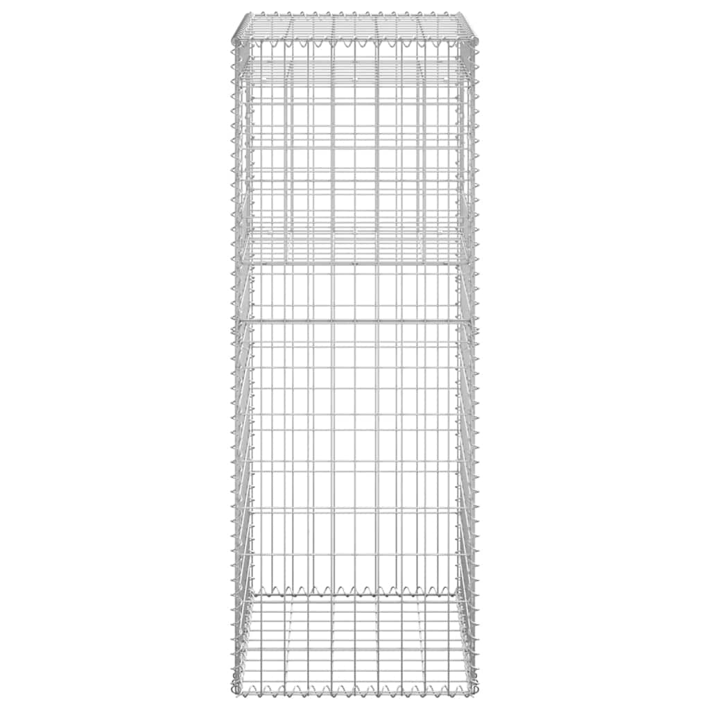 Cesto a Gabbione a Torre 50x50x140 cm in Ferro
