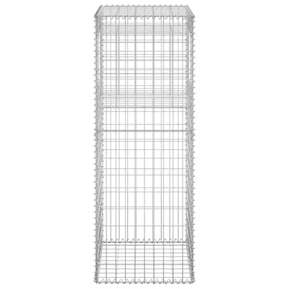 Cesto a Gabbione a Torre 50x50x140 cm in Ferro