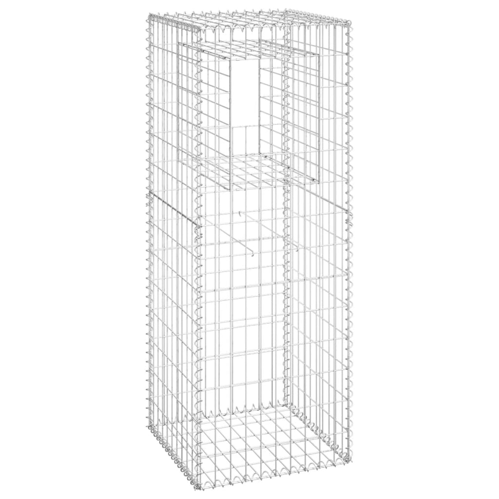 Cesti a Gabbione a Torre 2 pz 50x50x140 cm in Ferro