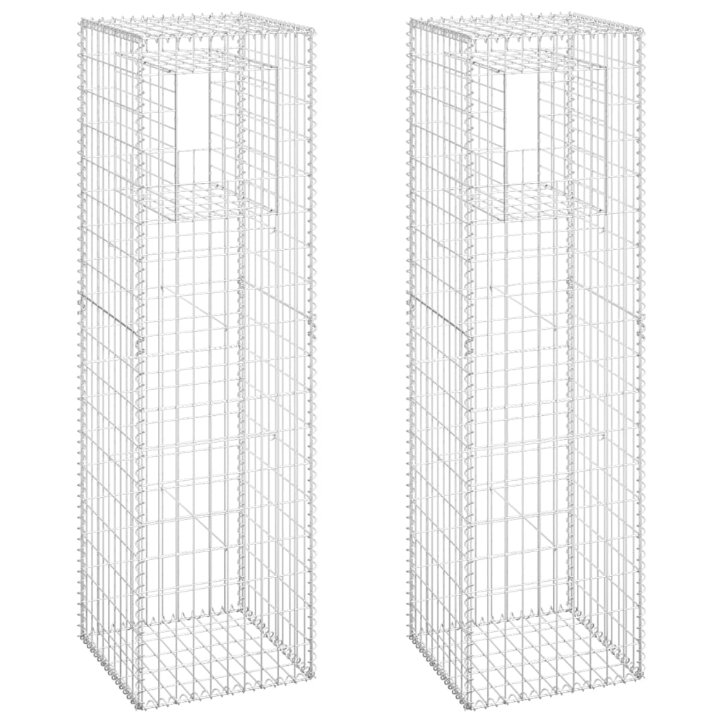 Cesti a Gabbione a Torre 2 pz 50x50x180 cm in Ferro