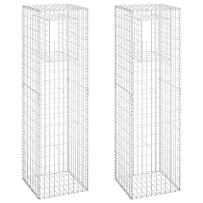 Cesti a Gabbione a Torre 2 pz 50x50x180 cm in Ferro