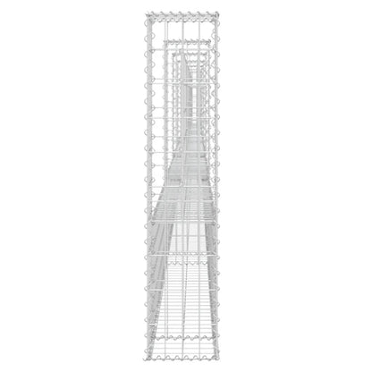 Cesto Gabbione a U con 6 Pali in Ferro 620x20x100 cm