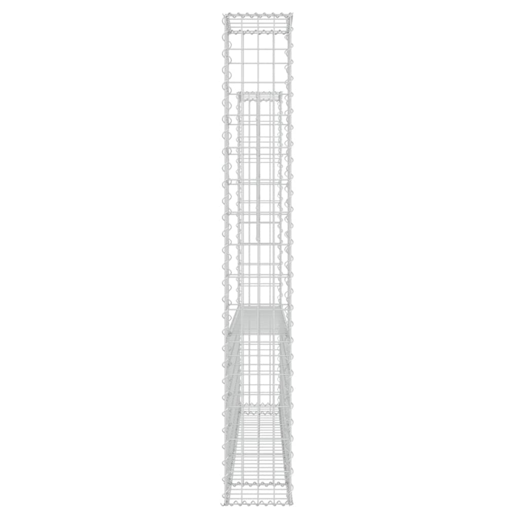 Gabbione a U con 2 Pali in Ferro 140x20x150 cm