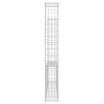 Gabbione a U con 2 Pali in Ferro 140x20x150 cm