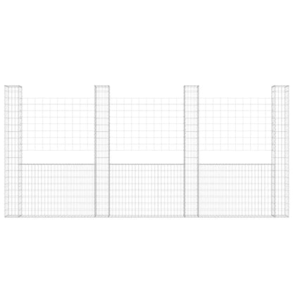Gabbione a U con 4 Pali in Ferro 380x20x200 cm