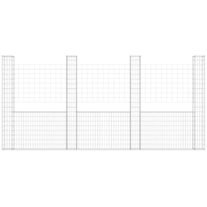 Gabbione a U con 5 Pali in Ferro 500x20x200 cm