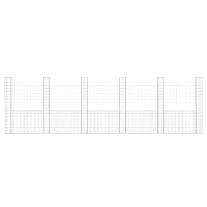 Gabbione a U con 6 Pali in Ferro 620x20x200 cm