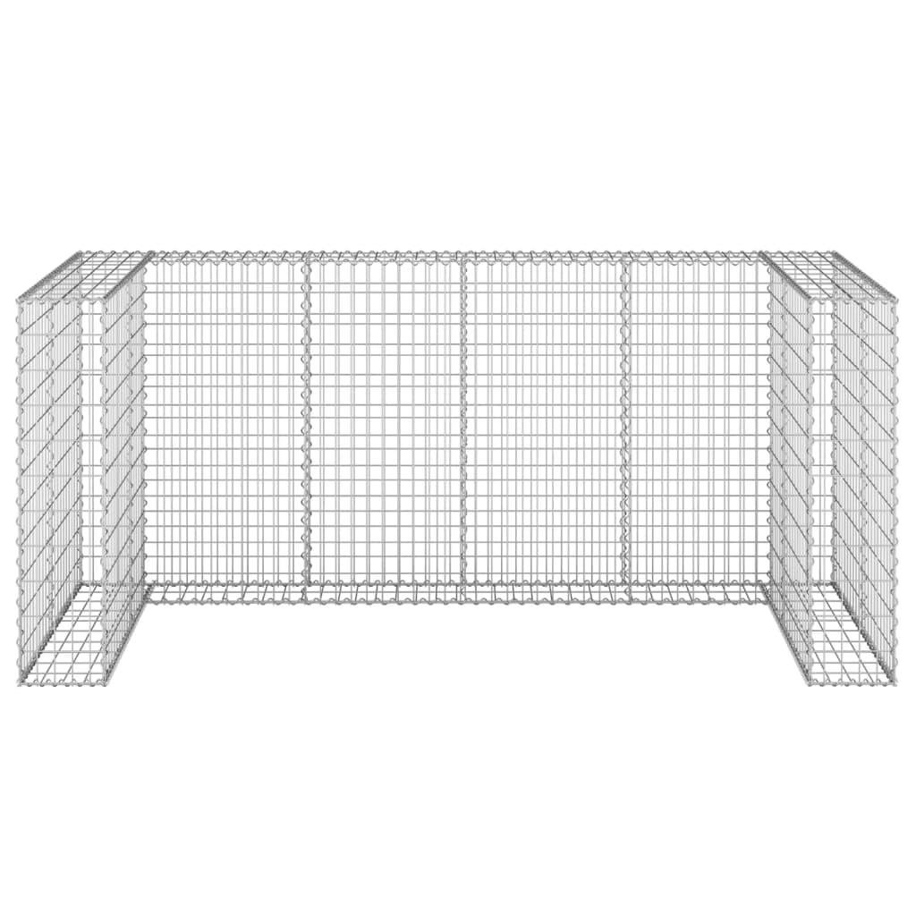 Gabbione per Bidoni in Acciaio Zincato 254x100x110 cm