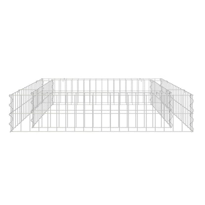 Gabbione Letto Rialzato in Acciaio Zincato 100x100x20 cm