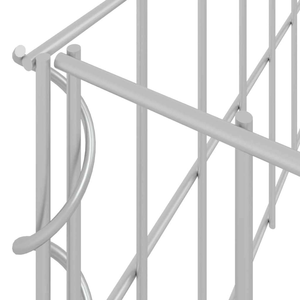 Gabbione Letto Rialzato in Acciaio Zincato 100x100x20 cm