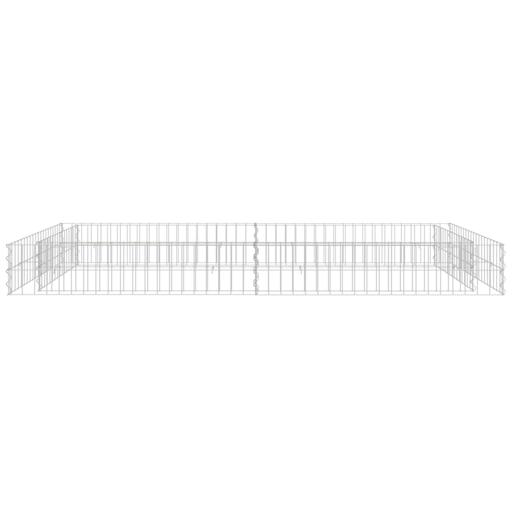 Gabbione Letto Rialzato in Acciaio Zincato 200x100x20 cm