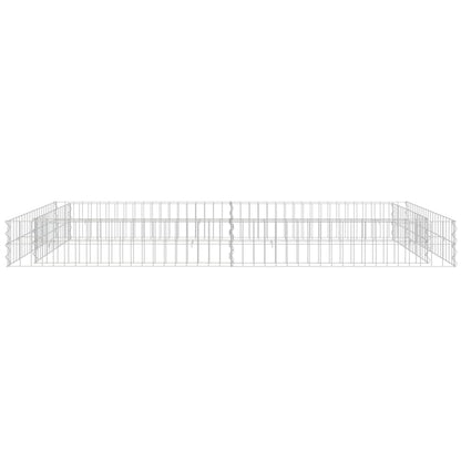 Gabbione Letto Rialzato in Acciaio Zincato 200x100x20 cm