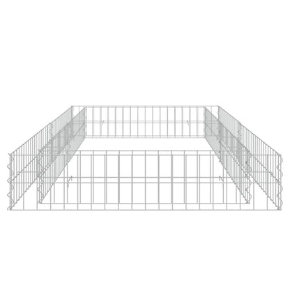 Gabbione Letto Rialzato in Acciaio Zincato 200x100x20 cm