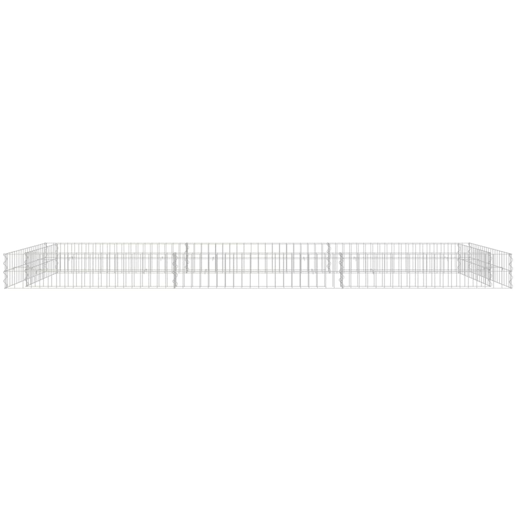 Gabbione Letto Rialzato in Acciaio Zincato 300x100x20 cm