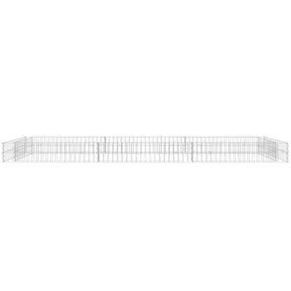 Gabbione Letto Rialzato in Acciaio Zincato 300x100x20 cm
