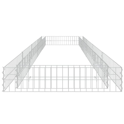 Gabbione Letto Rialzato in Acciaio Zincato 400x100x20 cm